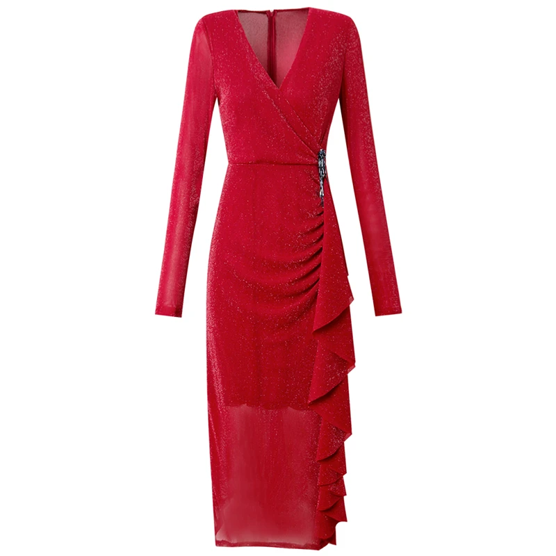 Neophil 2022 Spring Women Fashion Midi Pencil Dresses Shining Fabric Long Sleeve Ruffles Slim Elegant Office Ladies Dress D9938
Neophil 2022 Spring Women Fashion Midi Pencil Dresses Shining Fabric Long Sleeve Ruffles Slim Elegant Office Ladies Dress D9938