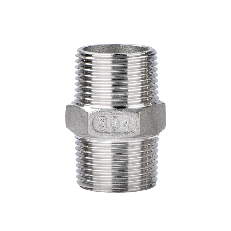 

1/8" 1/4" 3/8" 1/2" 3/4" 1" BSP Male Thread 304 Stainless Steel Hex Nipple Union Pipe Fitting Connector Coupler Adapter