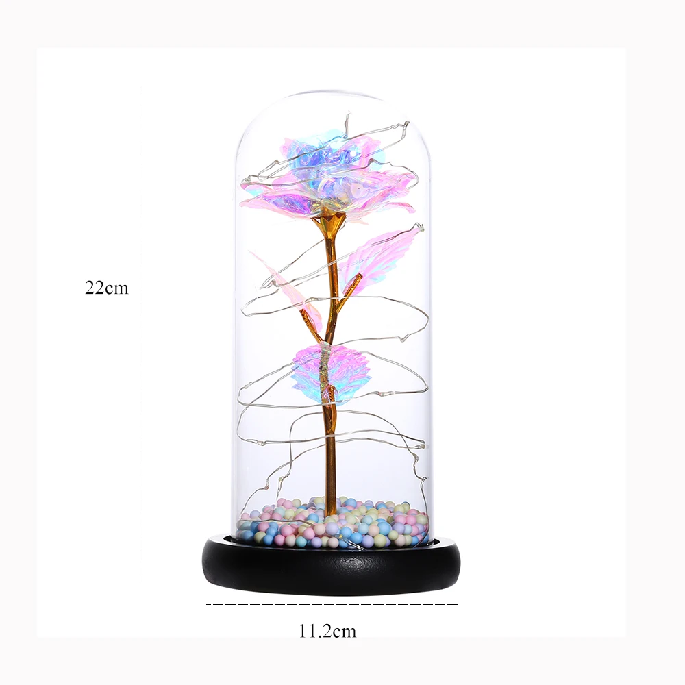 Gold Foil Rose Flower LED Light Beauty The Beast Rose in Glass Dome Home Decor Special Romantic Valentines Day Gift Wedding
Gold Foil Rose Flower LED Light Beauty The Beast Rose in Glass Dome Home Decor Special Romantic Valentines Day Gift Wedding