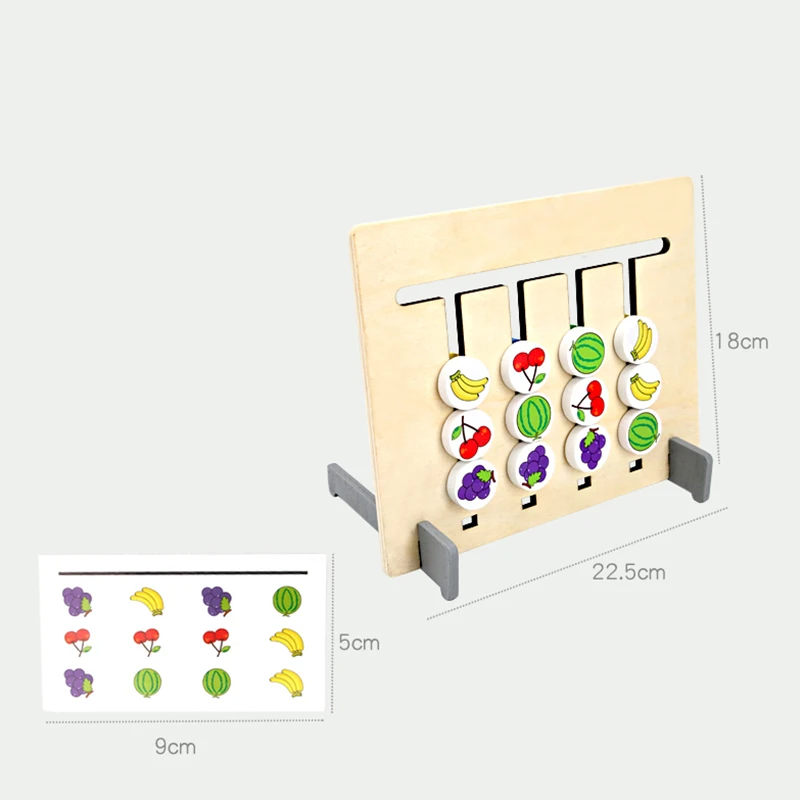 Kids Wooden Toy Colors And Fruits Double Sided Matching Game Montessori Toy Logical Reasoning Training Baby Educational Toys
Kids Wooden Toy Colors And Fruits Double Sided Matching Game Montessori Toy Logical Reasoning Training Baby Educational Toys