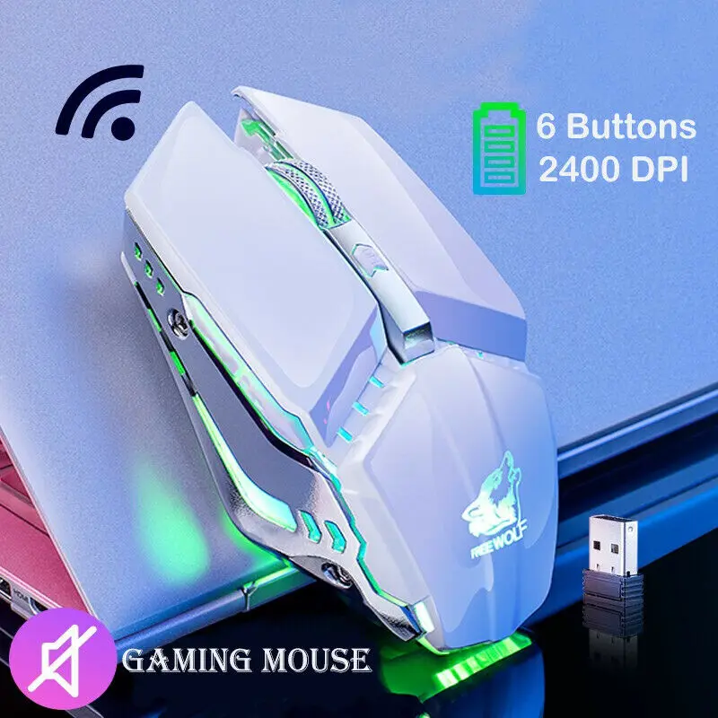 UK Wireless Gaming Mouse Optical USB Mice 2400DPI 7 Color LED Backlit for PC PS4
UK Wireless Gaming Mouse Optical USB Mice 2400DPI 7 Color LED Backlit for PC PS4