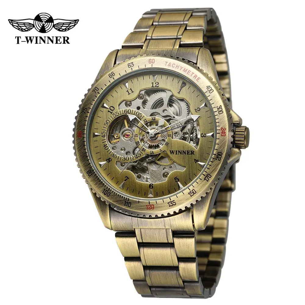 WINNER Fashion men's and women's watches round dial stainless steel strap automatic mechanical watches
WINNER Fashion men's and women's watches round dial stainless steel strap automatic mechanical watches