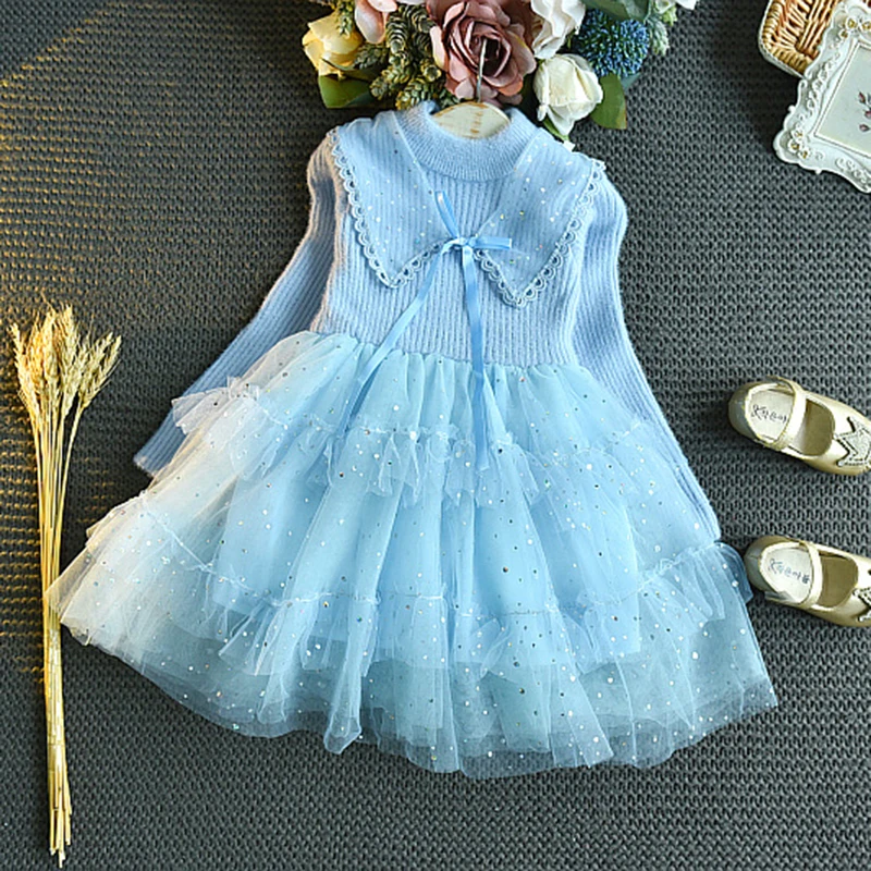 Girls Birthday Wedding Party Princess Dresses Autumn Winter Kids Knitted Lace Clothes 3-7 Years vestidos Children Layered Dress
Girls Birthday Wedding Party Princess Dresses Autumn Winter Kids Knitted Lace Clothes 3-7 Years vestidos Children Layered Dress