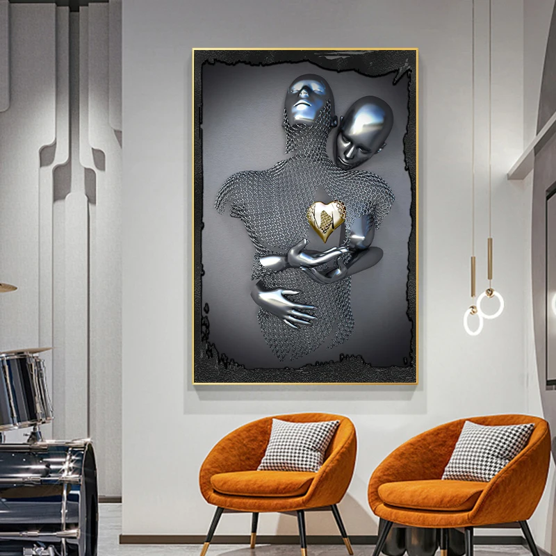 Abstract Metal Figure Statue Art Posters and Prints Modern Lovers Sculpture Canvas Paintings On The Wall Art Pictures Wall Decor
Abstract Metal Figure Statue Art Posters and Prints Modern Lovers Sculpture Canvas Paintings On The Wall Art Pictures Wall Decor