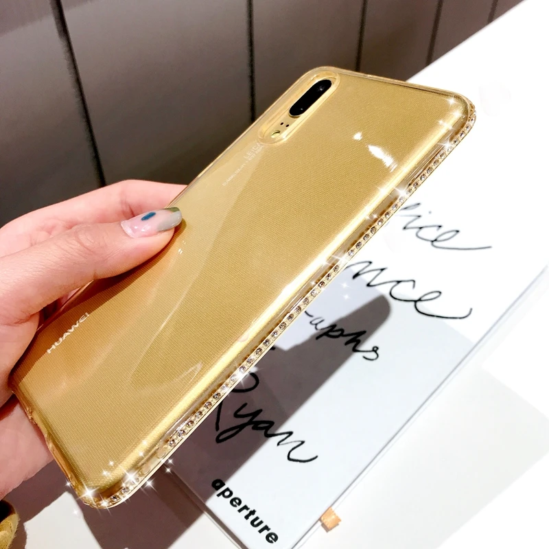 Блестящий Мягкий чехол со стразами для телефона iphone 7 8 6 6s Plus X 10 XS MAX XR 5 фотоблесток