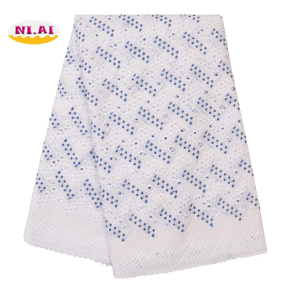 NIAI Nigerian Swiss Voile Lace In Switzerland 2020 High Quality African Swiss 100% Cotton White Lace Fabric For Dress XY3162B-1
NIAI Nigerian Swiss Voile Lace In Switzerland 2020 High Quality African Swiss 100% Cotton White Lace Fabric For Dress XY3162B-1
