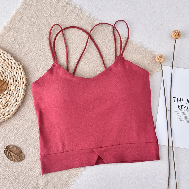 ATHVOTAR Women Fitness Bra Crop Top Sexy Elastic Sports Running Top Cross Shoulder Straps Padded Casual Camisole Underwear
ATHVOTAR Women Fitness Bra Crop Top Sexy Elastic Sports Running Top Cross Shoulder Straps Padded Casual Camisole Underwear