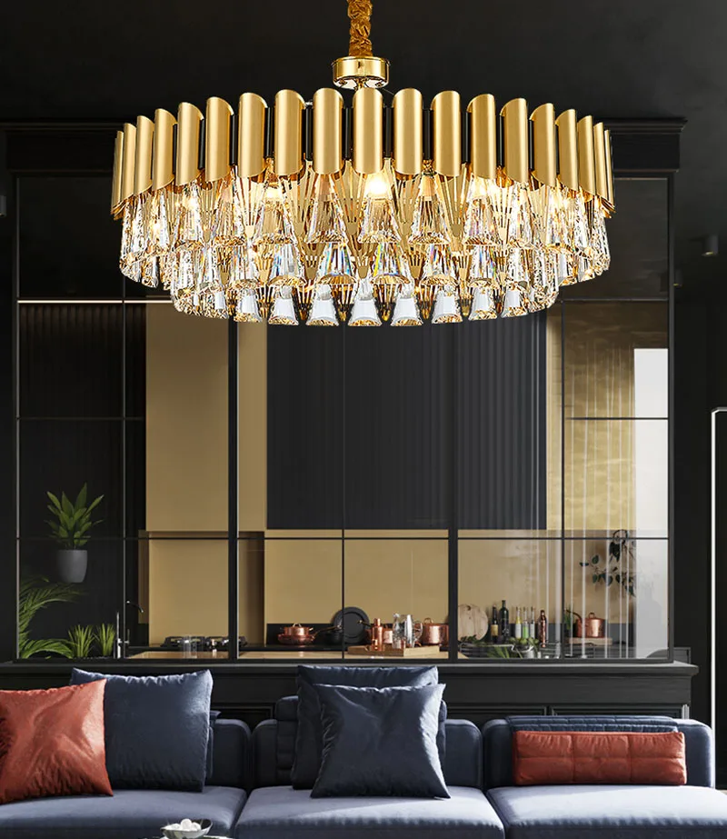 Manggic New stainless steel modern crystal chandelier k9 crystal ring lamp gold hotel villa fixture living room minimalist LED
Manggic New stainless steel modern crystal chandelier k9 crystal ring lamp gold hotel villa fixture living room minimalist LED