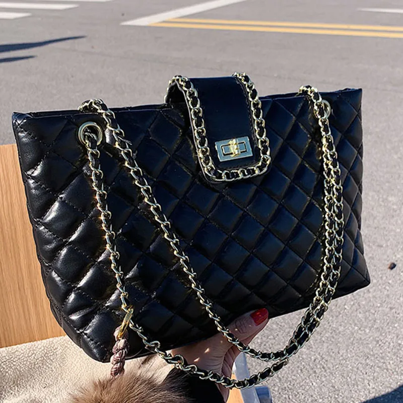 Brand Women Bag Classic Quilted Shopping Totes Shoulder Bag Metale Chain Diamond Pattern Leather Bags For Women Fashion Totes
Brand Women Bag Classic Quilted Shopping Totes Shoulder Bag Metale Chain Diamond Pattern Leather Bags For Women Fashion Totes