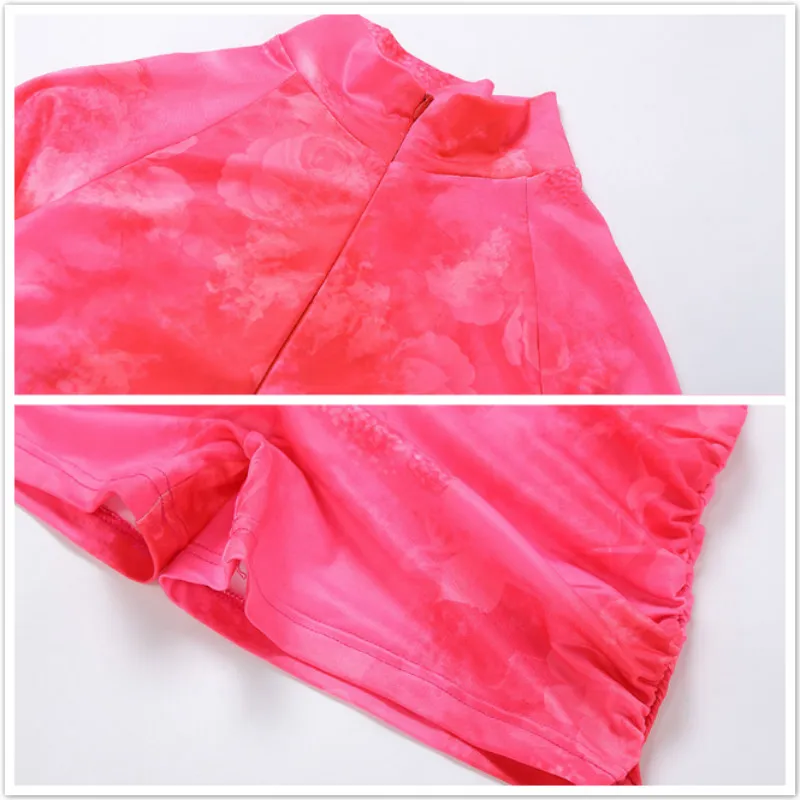 FORERUN Tie Dye Summer Playsuits Women Sexy Ruched Biker Shorts Long Sleeve Zipper Romper
FORERUN Tie Dye Summer Playsuits Women Sexy Ruched Biker Shorts Long Sleeve Zipper Romper