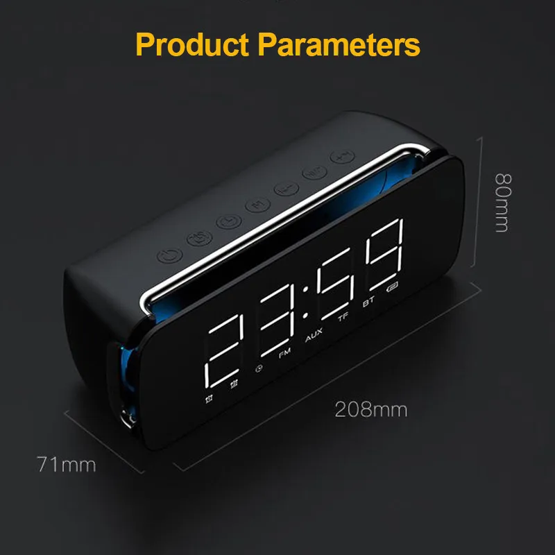 LEORY T68 Subwoofer Speaker LED Wireless Stereo bluetooth Dual Loudspeaker Audio with Mic Support Alarm Clock FM Radio 
LEORY T68 Subwoofer Speaker LED Wireless Stereo bluetooth Dual Loudspeaker Audio with Mic Support Alarm Clock FM Radio