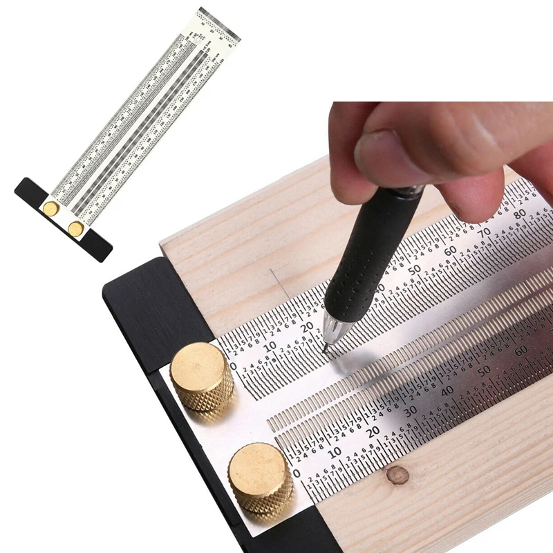 New Aluminum Alloy Woodworking Marking Square Ruler T-Type Carpenter Measuring Scriber Measuring Tool 300mm
New Aluminum Alloy Woodworking Marking Square Ruler T-Type Carpenter Measuring Scriber Measuring Tool 300mm