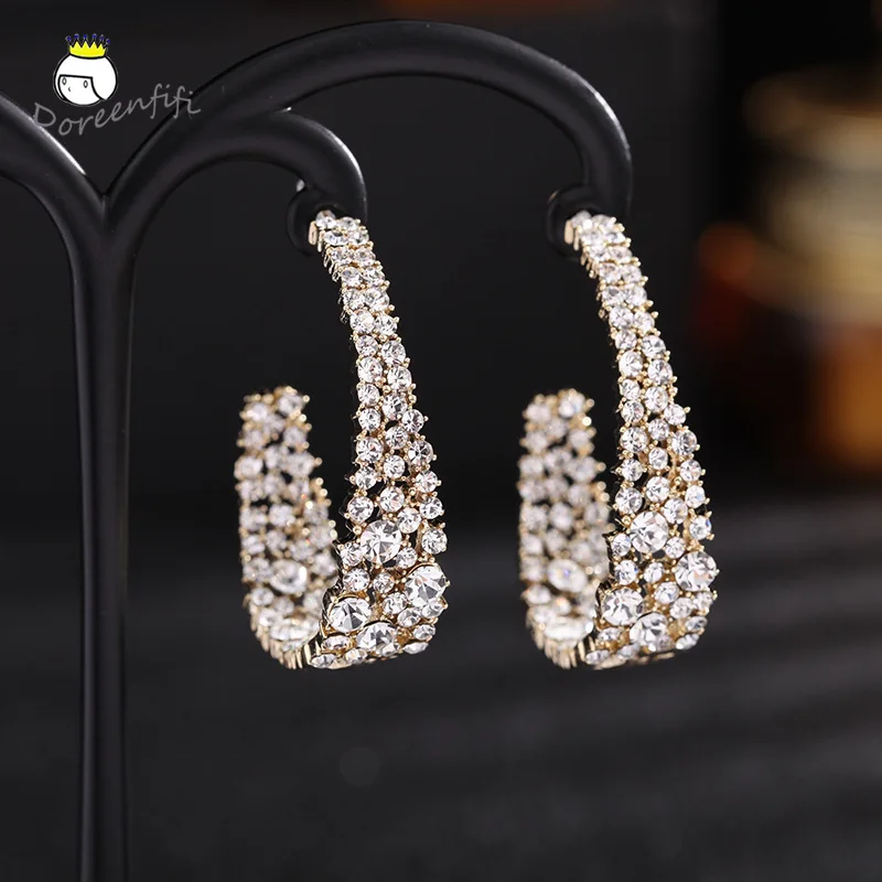 

Luxury Jewelry Retro Baroque Circle Exaggerated Earrings Female 925 Sterling Silver Earring Hoop Earrings Ear Rings for Women