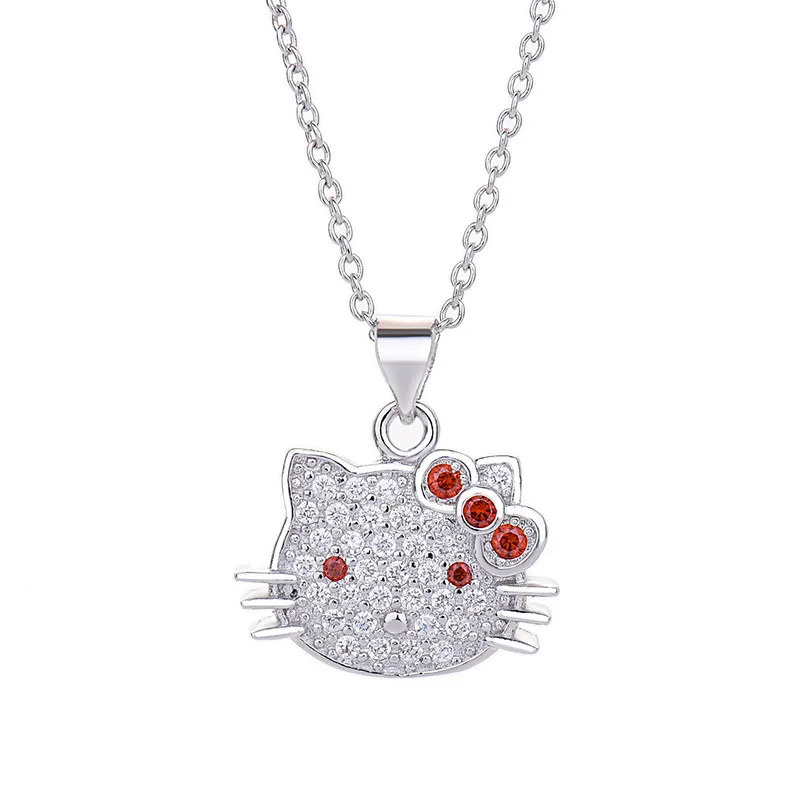 Kawaii Kitty Rhinestone Bowknot Necklaces Romantic Girls Hello Kt Cat Crystal Clavicle Chain Simple Pendant Personality Jewelry
Kawaii Kitty Rhinestone Bowknot Necklaces Romantic Girls Hello Kt Cat Crystal Clavicle Chain Simple Pendant Personality Jewelry