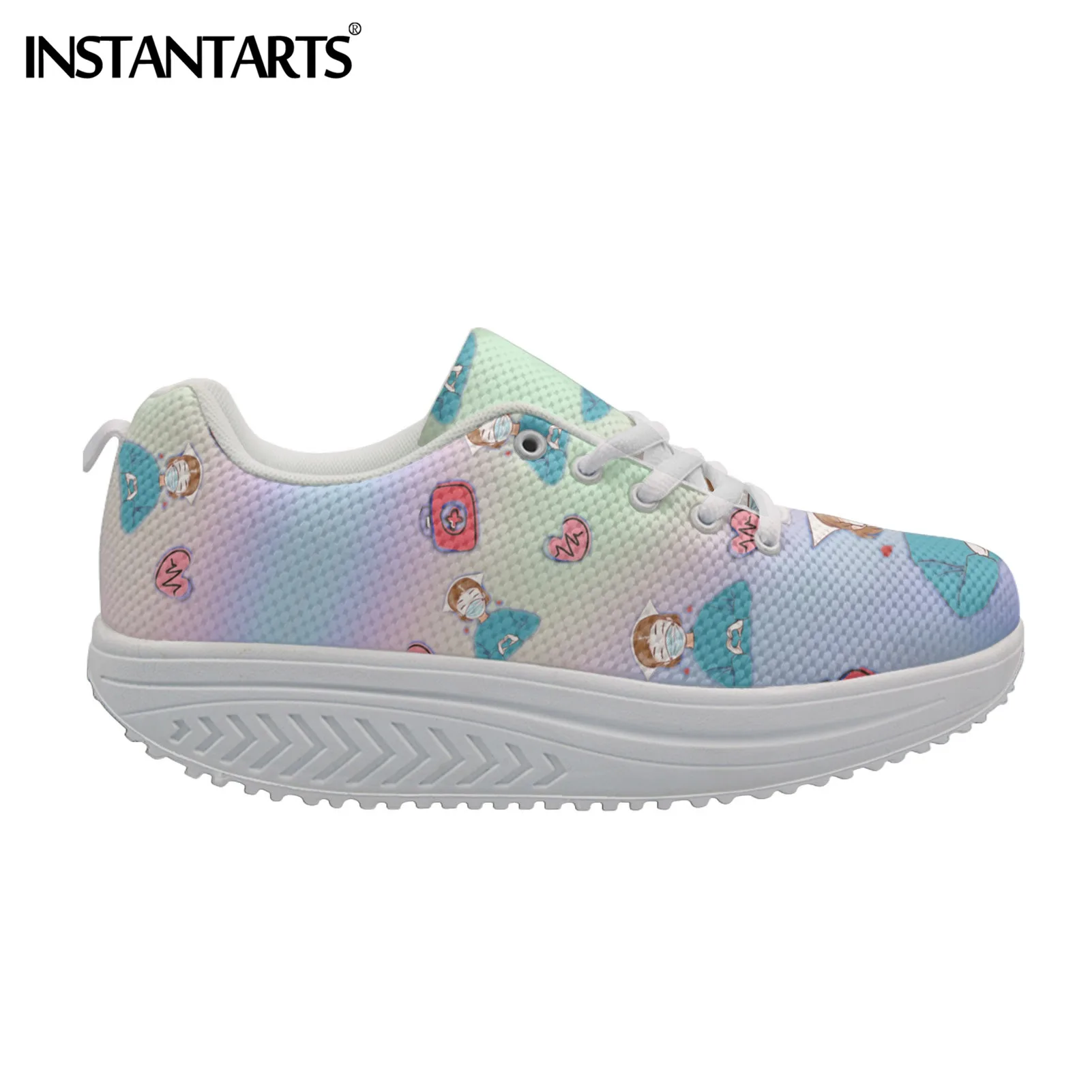 INSTANTARTS Gradient Care Doctor Print Women Lovely Footwear Air Mesh Swing Shoes Breathable Platform Increasing Sneaker Mujer
INSTANTARTS Gradient Care Doctor Print Women Lovely Footwear Air Mesh Swing Shoes Breathable Platform Increasing Sneaker Mujer