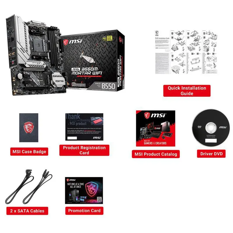 MSI MAG B550M фото WIFI системная плата AMD Ryzen DDR4 128GB M.2 PCI-E 4 0 Chia GAMING B550 Placa-MOM AM4 Micro-ATX Desktop |