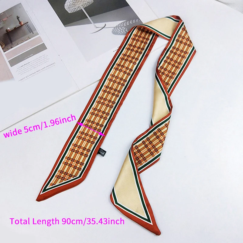 New Beautiful Print Women Silk Scarf Narrow Long Wrist Small Ribbon DIY Print Small Scarf Women Ribbon Handle Bag Accessories 
New Beautiful Print Women Silk Scarf Narrow Long Wrist Small Ribbon DIY Print Small Scarf Women Ribbon Handle Bag Accessories