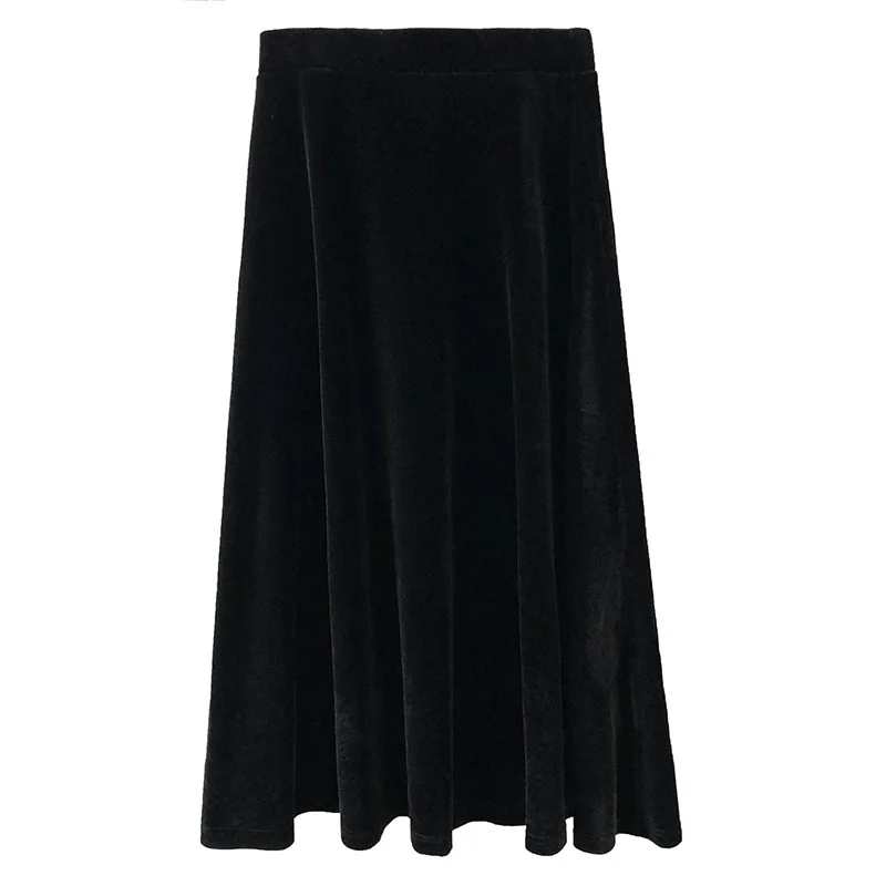 Yeeloca Winter Temperament Black Golden Velvet Skirt Female Mid-calf A-line High Waist Saias Korean Elegant Golden Velvet Skirt
Yeeloca Winter Temperament Black Golden Velvet Skirt Female Mid-calf A-line High Waist Saias Korean Elegant Golden Velvet Skirt