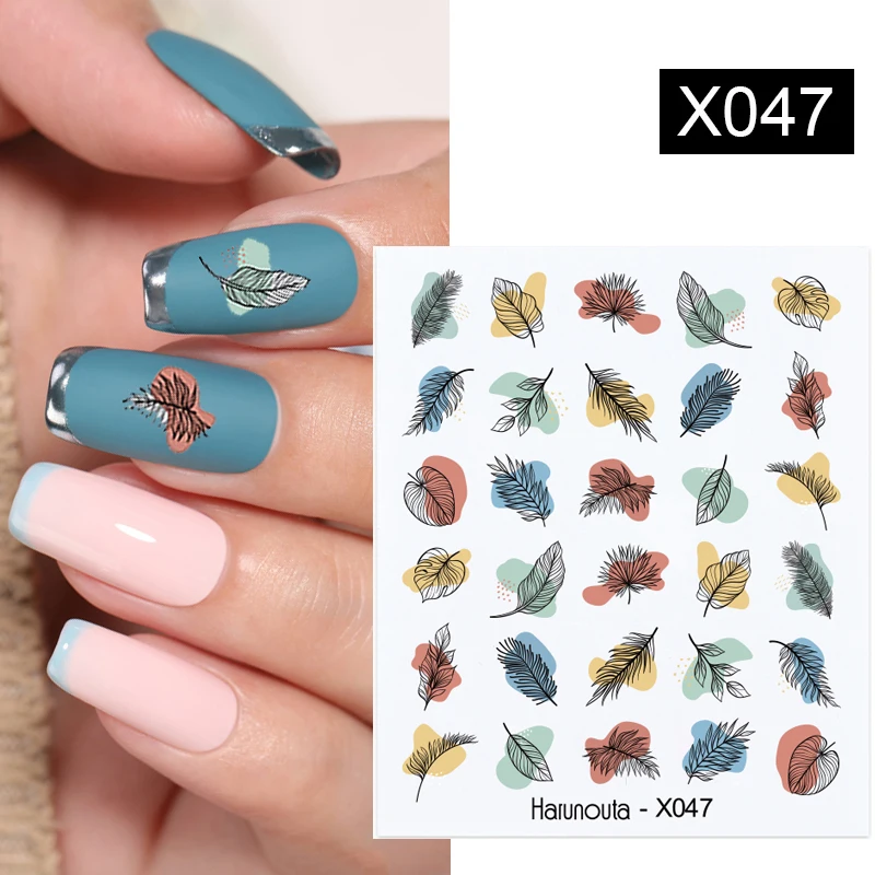 

Harunouta Spring Water Nail Decal And Sticker Flower Leaf Tree Green Simple Summer DIY Slider For Manicuring Nail Art Watermark