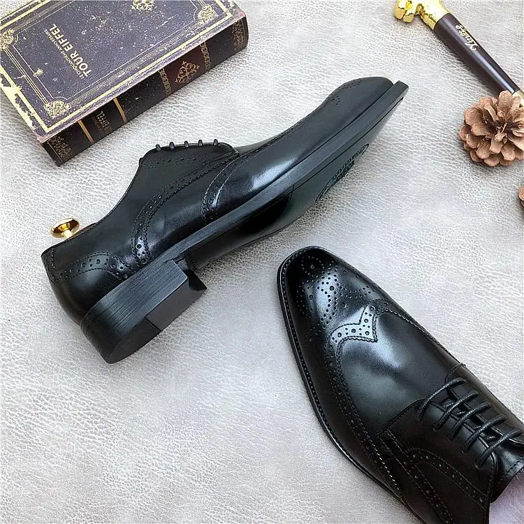 QYFCIOUFU Luxury Classic Mens Brogue Oxfords Dress Shoes Genuine Cow Leather Lace Up Male Formal Footwear Wedding Italian Shoes
QYFCIOUFU Luxury Classic Mens Brogue Oxfords Dress Shoes Genuine Cow Leather Lace Up Male Formal Footwear Wedding Italian Shoes