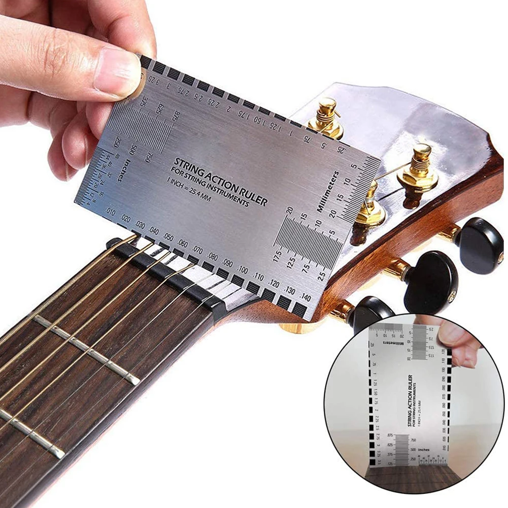 

Guitar Tools Set Fingerboard Guards Understring Radius Gauge Gauge Ruler Guitar Repairing Tool for Capo for Guitar Parts17PCS