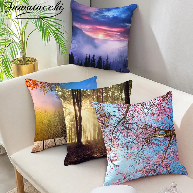 Fuwatacchi Forest Scenery Pillow Cover Cherry Snow Printed Cushion Covers For Sofa Car Home Decorative Pillowcase 45cm*45cm
Fuwatacchi Forest Scenery Pillow Cover Cherry Snow Printed Cushion Covers For Sofa Car Home Decorative Pillowcase 45cm*45cm