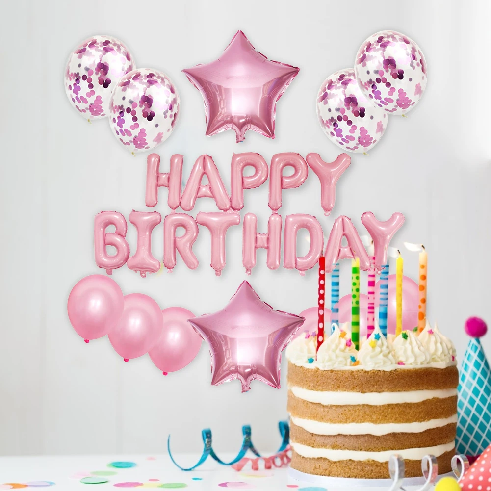 Birthday Balloon Set Rose Gold Birthday Balloon Party Decorations Sequin Confetti Balloon Five-pointed Star Balloon
Birthday Balloon Set Rose Gold Birthday Balloon Party Decorations Sequin Confetti Balloon Five-pointed Star Balloon