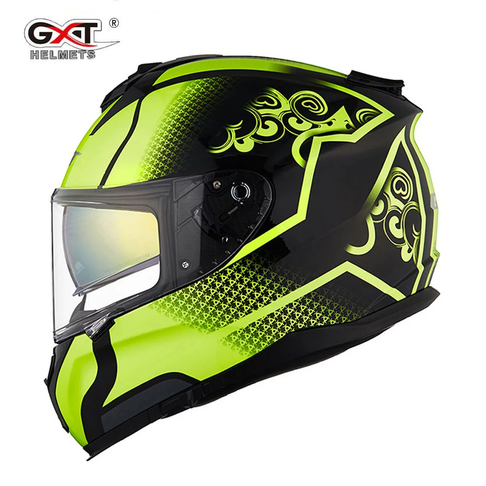 

GXT мотоциклетный шлем анфас шлемы углеродного волокна двойной козырек Гонки Мотокросс шлем мото шлем мотоцикл в горошек