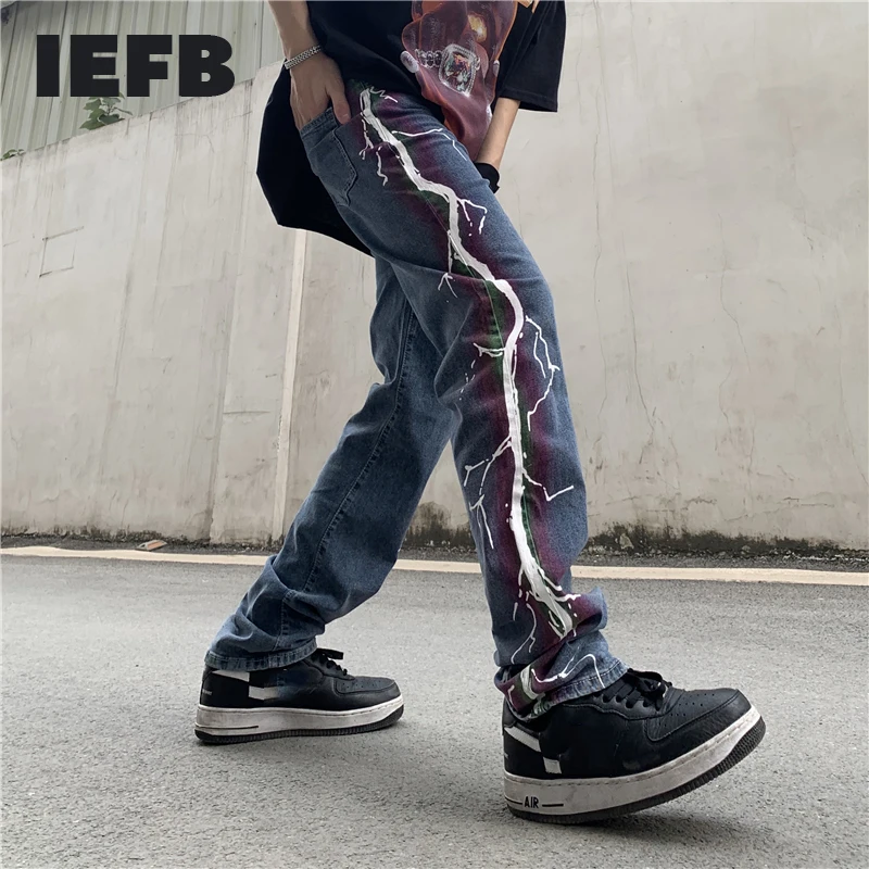 Джинсы IEFB мужские с боковым принтом, уличная одежда, свободные длинные брюки из денима в стиле хип-хоп, весна-осень, 2021
Джинсы IEFB мужские с боковым принтом, уличная одежда, свободные длинные брюки из денима в стиле хип-хоп, весна-осень, 2021