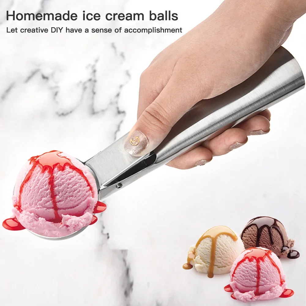 Ice Cream Scoop With Pop-Up Device Ergonomic Odorless Healthy Stainless Steel Ice Cream Ball Maker For Jelly Frozen Yogurt Fruit 
Ice Cream Scoop With Pop-Up Device Ergonomic Odorless Healthy Stainless Steel Ice Cream Ball Maker For Jelly Frozen Yogurt Fruit