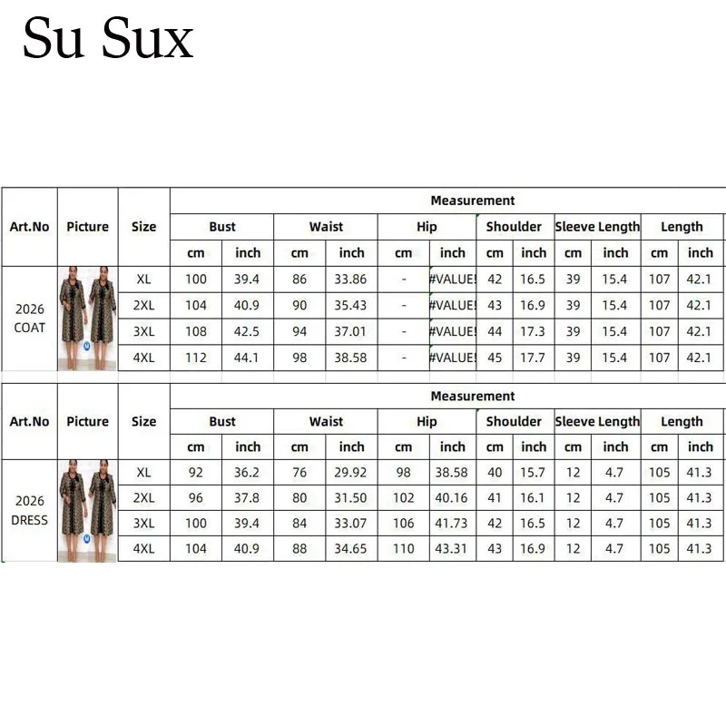 Two Piece Set Outfits Women African Clothes 4XL Print Long Coat Tracksuit Top&O-Neck Dress Suit Plus Size Dress Suit Office Lady
Two Piece Set Outfits Women African Clothes 4XL Print Long Coat Tracksuit Top&O-Neck Dress Suit Plus Size Dress Suit Office Lady