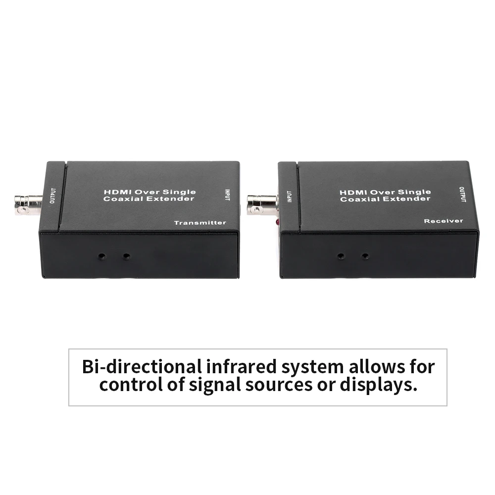 1080P HD Over Single Coaxial Extender Transmitter & Receiver IR TX RX with Cable Plug
1080P HD Over Single Coaxial Extender Transmitter & Receiver IR TX RX with Cable Plug