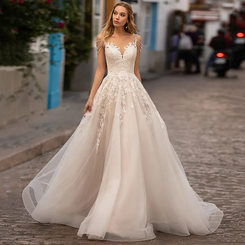 Eightree Elegant Lace Wedding Dresses Vestido de Noiva 2021 Bride Dress Princess Wedding Gowns Vintage Open Back Beaded
Eightree Elegant Lace Wedding Dresses Vestido de Noiva 2021 Bride Dress Princess Wedding Gowns Vintage Open Back Beaded