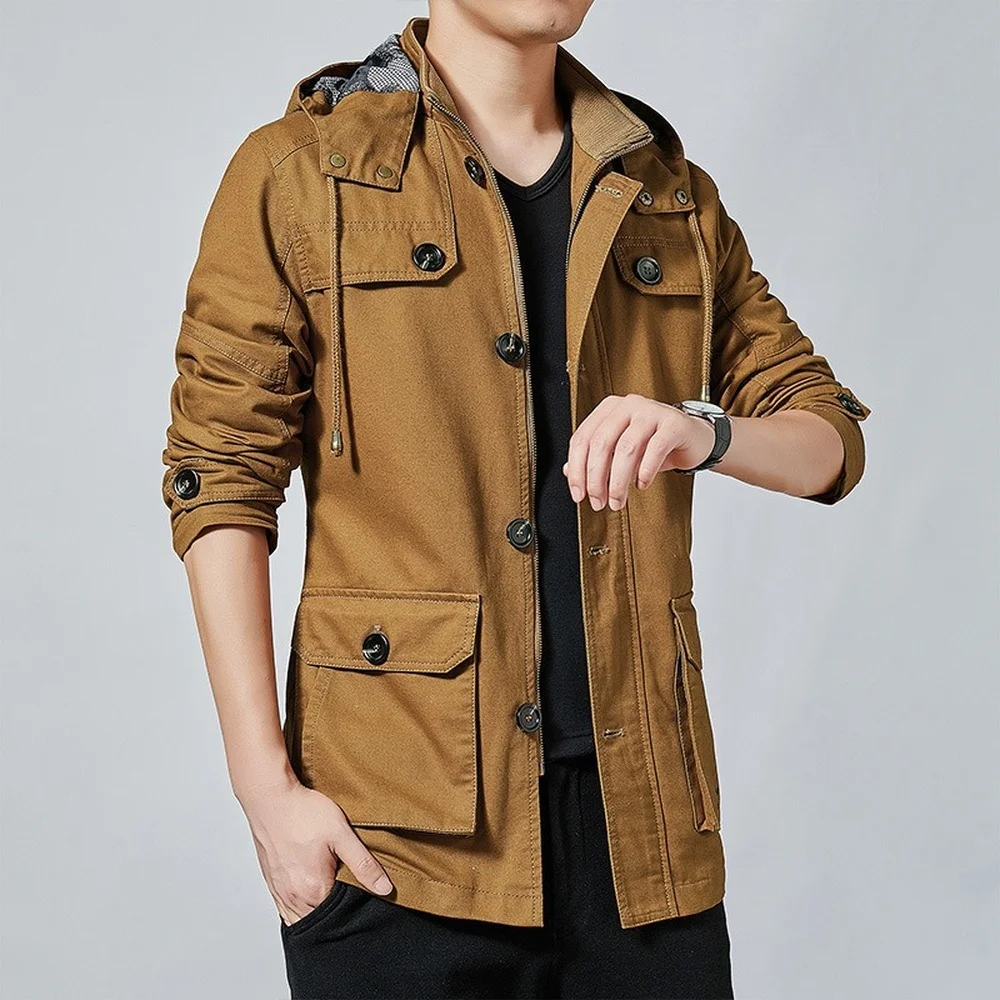 Vintage Trench Coat Men Streetwear Hooded Jacket Single Breasted Trench Jacket Men Fashion Clothing 2021 Windbreaker Jacket
Vintage Trench Coat Men Streetwear Hooded Jacket Single Breasted Trench Jacket Men Fashion Clothing 2021 Windbreaker Jacket