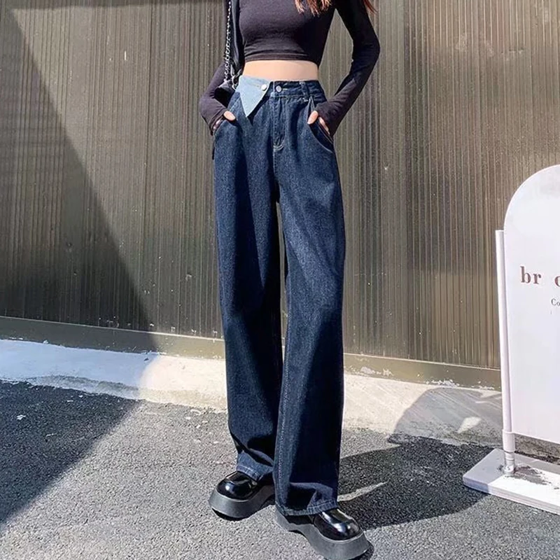 High Street Women's Jeans Y2K Dark Blue High Waist Straight Denim Jeans 2021 Autumn Fashion Casual Pants Mom Jean Denim Trousers
High Street Women's Jeans Y2K Dark Blue High Waist Straight Denim Jeans 2021 Autumn Fashion Casual Pants Mom Jean Denim Trousers