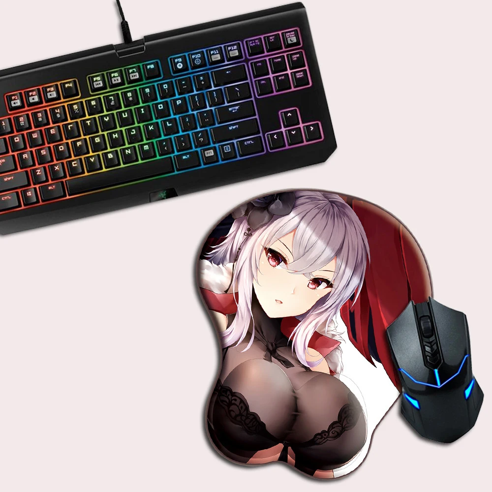 FFFAS 3D Mouse Pad Mat Sexy Breast Oppai Busty Boob Japan Anime Girl Miku Gamer Gaming Wrist Rest Mousepad for Notebook PC | Компьютеры и