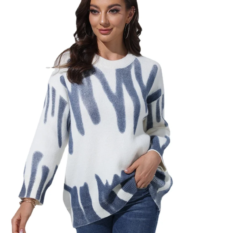 Lazy style sweater women's autumn and winter 2021 new pullover Loose All-match outwear kniting coat cashmere soft warm printing
Lazy style sweater women's autumn and winter 2021 new pullover Loose All-match outwear kniting coat cashmere soft warm printing