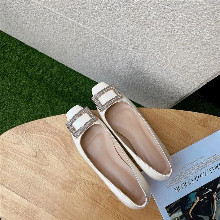 Korean Version Single Shoe Lady 2021 Spring New Exquisite Fairy Pearl Square Buckle Medium Thick Heel Lefu Shoes Work
Korean Version Single Shoe Lady 2021 Spring New Exquisite Fairy Pearl Square Buckle Medium Thick Heel Lefu Shoes Work