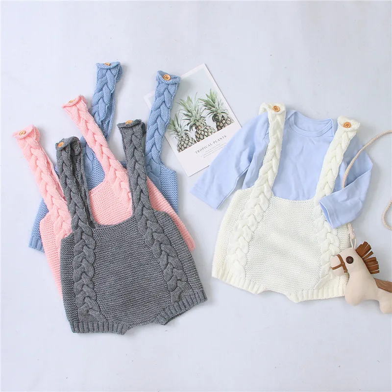 Baby Boys Girls Knitted Suspender Pants Solid Sleeveless Buttons Short Jumpsuits Playsuits Warm Romper Overalls Spring Fall 24M
Baby Boys Girls Knitted Suspender Pants Solid Sleeveless Buttons Short Jumpsuits Playsuits Warm Romper Overalls Spring Fall 24M