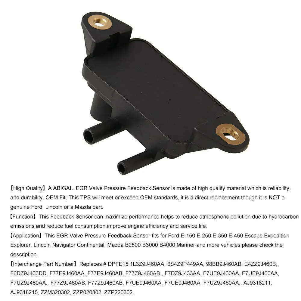 1x черный датчик давления клапана обратной связи для Форд Линкольн Мазда грузовик 1L3Z9J460AA
1x черный датчик давления клапана обратной связи для Форд Линкольн Мазда грузовик 1L3Z9J460AA