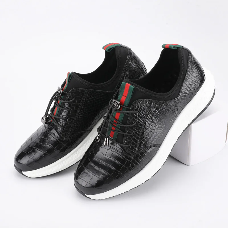 New Fashion Crocodile Leather Men's Sneakers Shoes Casual Lace-up Rubber Foam Outsole For Men Loafers Zapatos De Hombre HOT Sale 
New Fashion Crocodile Leather Men's Sneakers Shoes Casual Lace-up Rubber Foam Outsole For Men Loafers Zapatos De Hombre HOT Sale