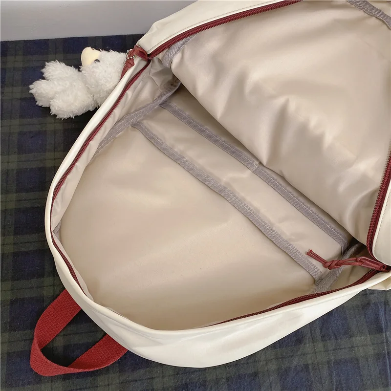 Korean Japanese Large Cpacity Contrast Color Backpack Fashion Schoolgirl Waterproof Multiple Pocket Schoolbag Hand Travel Bag
Korean Japanese Large Cpacity Contrast Color Backpack Fashion Schoolgirl Waterproof Multiple Pocket Schoolbag Hand Travel Bag