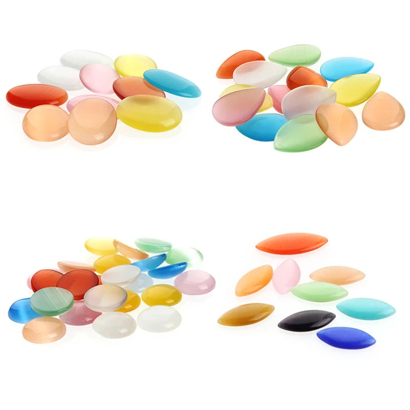 30pcs Mix Color Natural Stone Cat Eye Cabochon Beads Ellipse Round Spacer Beads Cameo Flat Back Stone For Jewelry Making Finding
30pcs Mix Color Natural Stone Cat Eye Cabochon Beads Ellipse Round Spacer Beads Cameo Flat Back Stone For Jewelry Making Finding