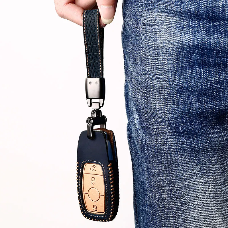 Leather Car Key Case For Mercedes Benz AMG E Class W213/C Class W205 2018 key Ring Cover Car Styling Accessories key cover
Leather Car Key Case For Mercedes Benz AMG E Class W213/C Class W205 2018 key Ring Cover Car Styling Accessories key cover