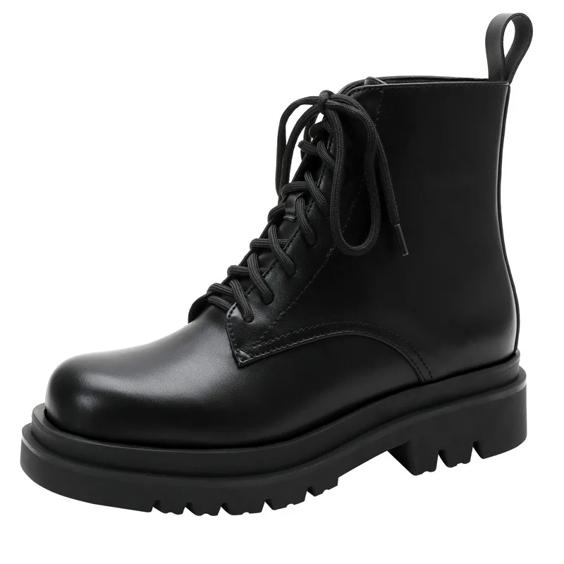 Autumn Winter Work Boots Women Thick-soled Mid-tube Black Short Boots 2020 New Fashion Lace British Style Casual Shoe for Women
Autumn Winter Work Boots Women Thick-soled Mid-tube Black Short Boots 2020 New Fashion Lace British Style Casual Shoe for Women