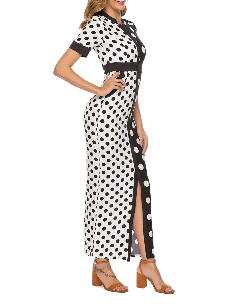 African Dresses for Women Polka Dot African Clothes Plus Size Summer White Black Printed Retro Bodycon Long Africa Dress
African Dresses for Women Polka Dot African Clothes Plus Size Summer White Black Printed Retro Bodycon Long Africa Dress