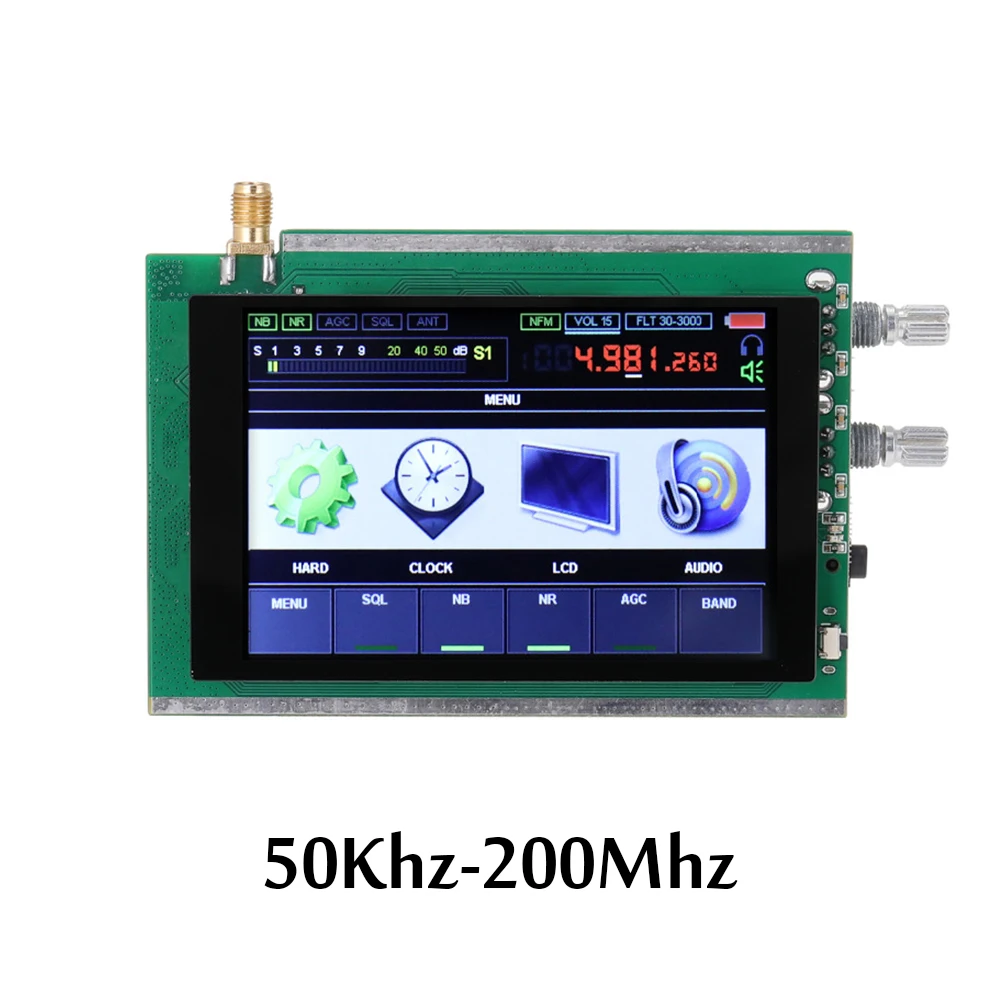 Профессиональный 50 кГц-200 МГц, новый приемник радиоприемника малолита SDR AM SSB NFM WFM DSP 3,5 дюйма, сенсорный ЖК-экран, SDR, любительский трансивер
Профессиональный 50 кГц-200 МГц, новый приемник радиоприемника малолита SDR AM SSB NFM WFM DSP 3,5 дюйма, сенсорный ЖК-экран, SDR, любительский трансивер