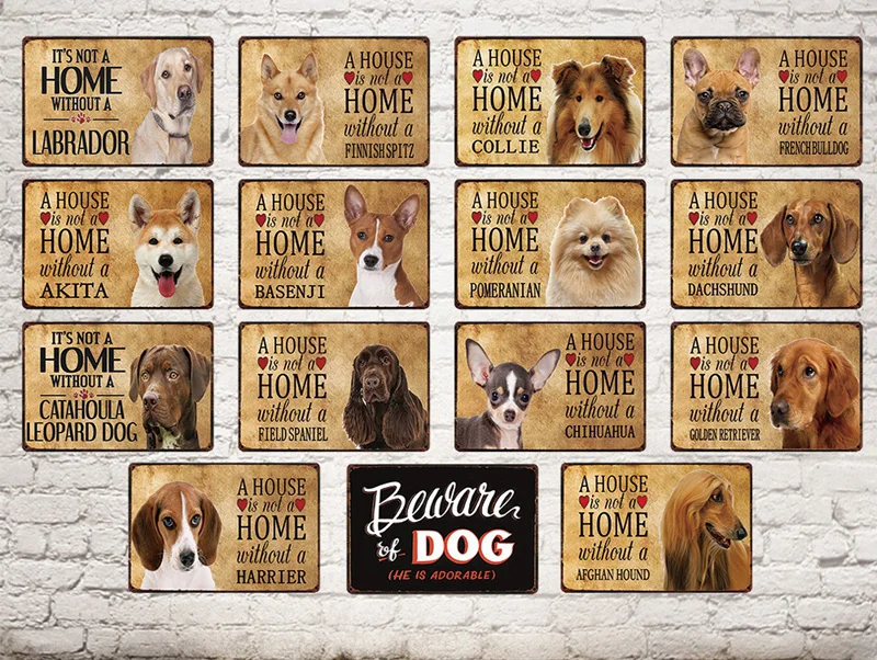 Pet Dogs Metal Plaque Tin Poster Cute Animals Metal Tin Sign Plate Bar Cafe Garden Decoration Home Decor Wall Painting 20x30CM
Pet Dogs Metal Plaque Tin Poster Cute Animals Metal Tin Sign Plate Bar Cafe Garden Decoration Home Decor Wall Painting 20x30CM