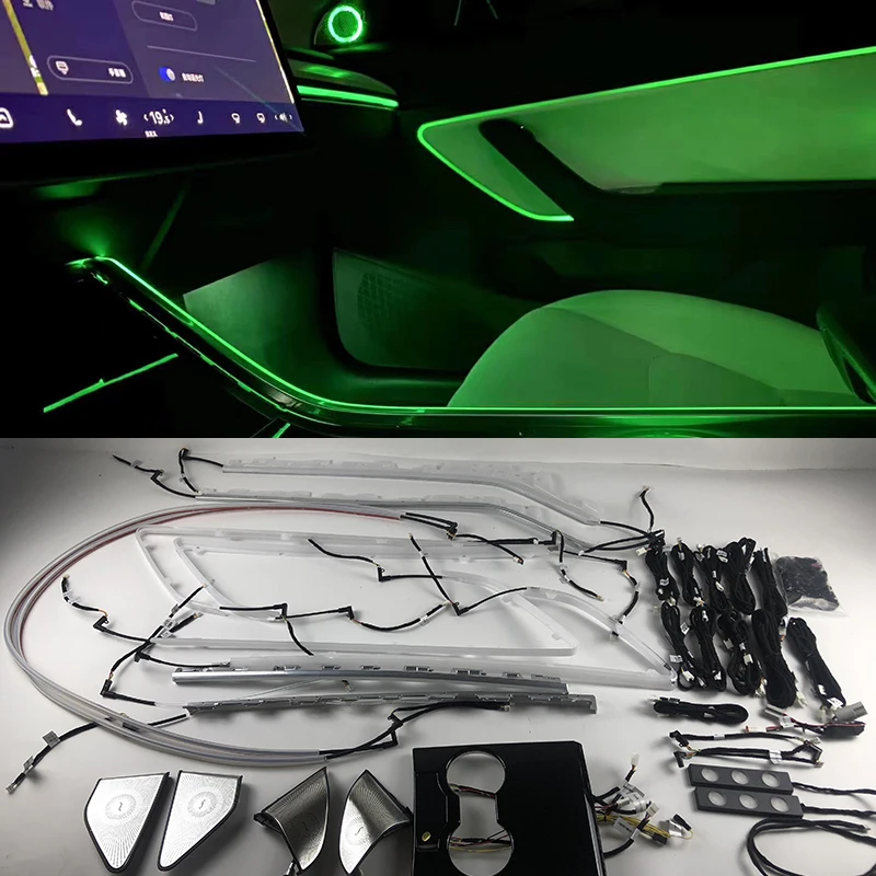 Для Tesla Model3 модель 3 2019 2020 внутреннее автомобильное окружающее освещение 64 цвета декоративная лампа сенсорное управление центральный столб...
Для Tesla Model3 модель 3 2019 2020 внутреннее автомобильное окружающее освещение 64 цвета декоративная лампа сенсорное управление центральный столб...