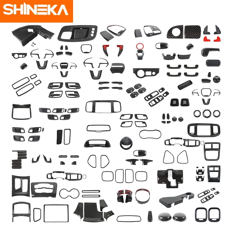 SHINEKA Carbon Fiber Grain ABS Car Interior Decoration Cover Trim Stickers Kit fit for Dodge Charger 2010-2020 Car Accessories
SHINEKA Carbon Fiber Grain ABS Car Interior Decoration Cover Trim Stickers Kit fit for Dodge Charger 2010-2020 Car Accessories